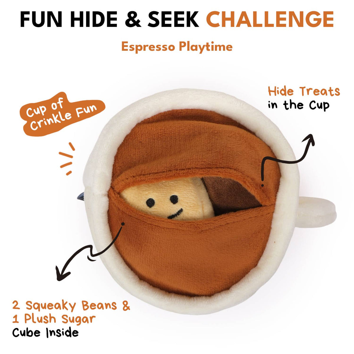 CHEWFFON Jouets pour chiens couineurs Espresso