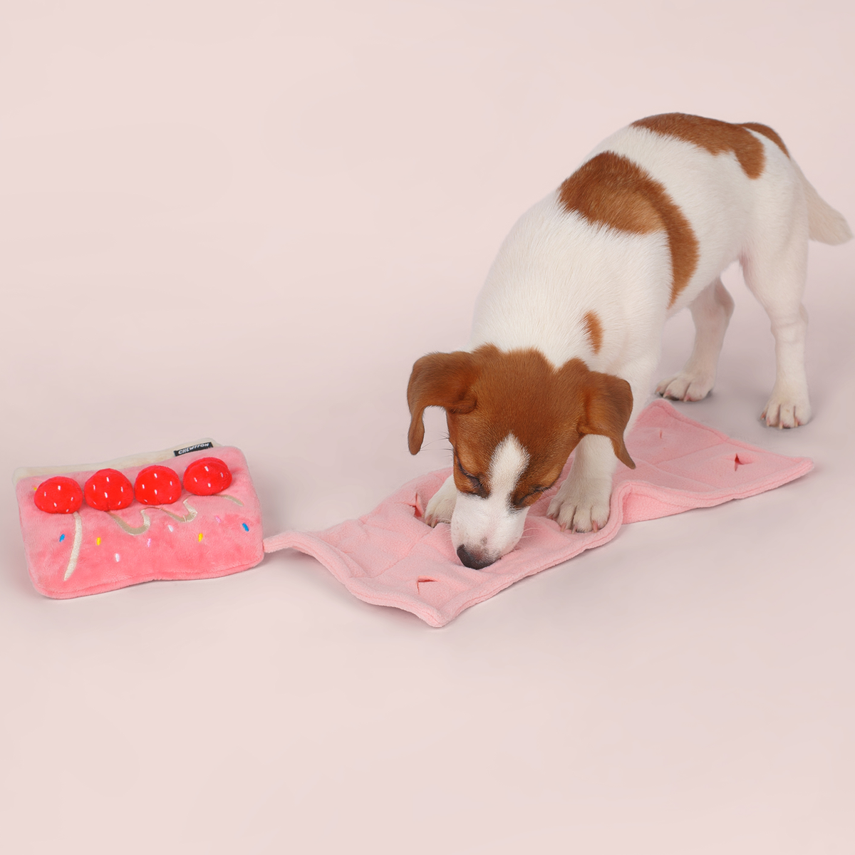 Jouet Puzzle pour Chien Gâteau Roulé à la Fraise CHEWFFON