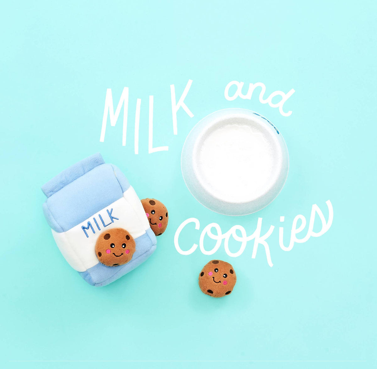 Zippy Burrow - Lait et biscuits - Jouet pour chien