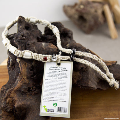 Collier Anti-tiques en chanvre - XS à XL