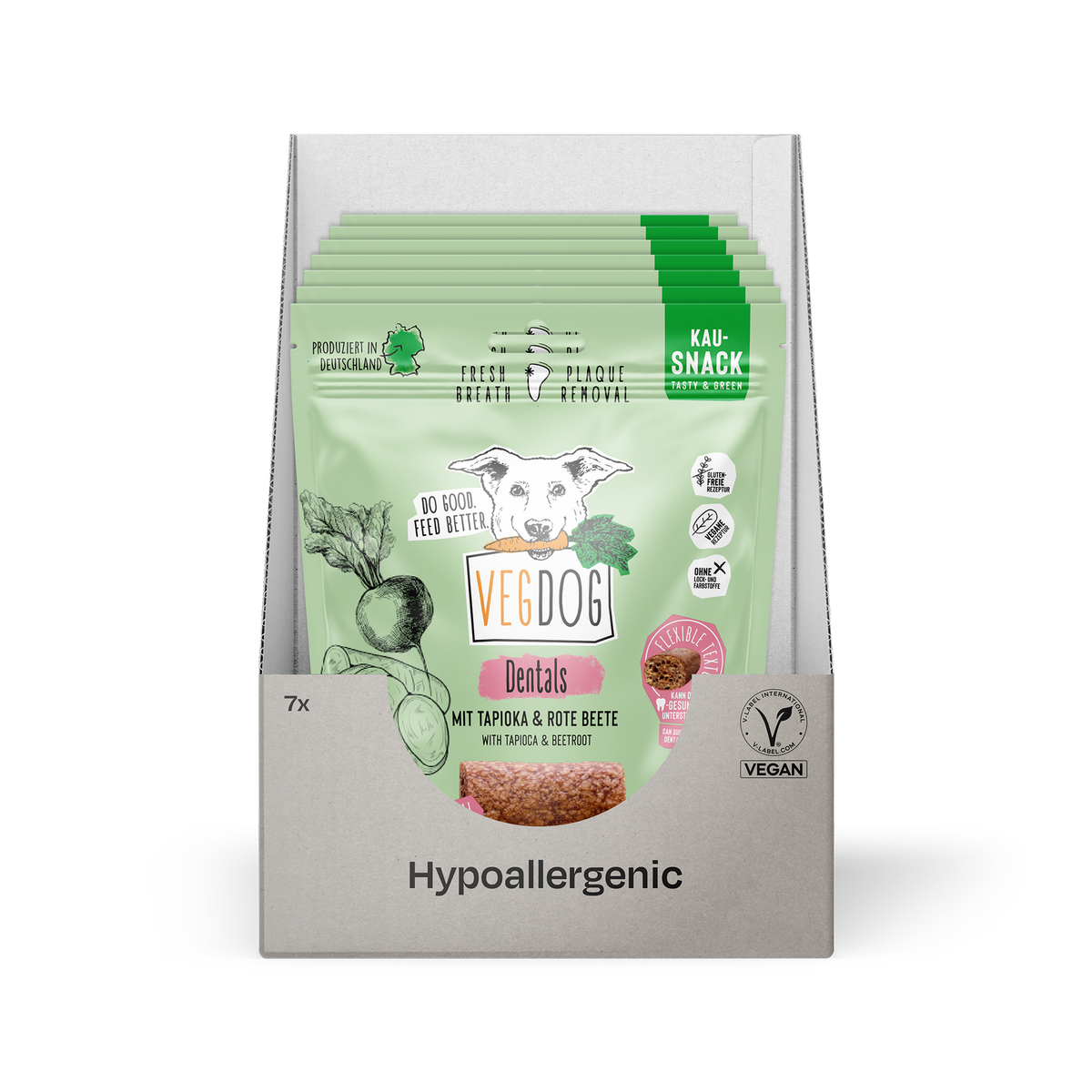 Bâtonnets dentaires végétaux VEGDOG 120 g