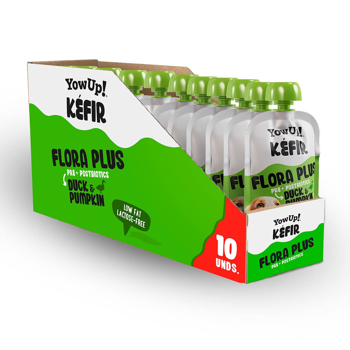 Yaourt kéfir pour chiens, courge & canard (pack de 10)
