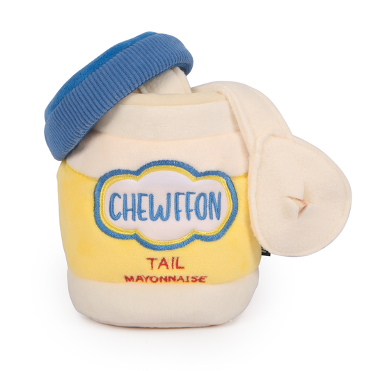 Jouet interactif pour chien en forme de pot de mayonnaise CHEWFFON Snuffle Fun