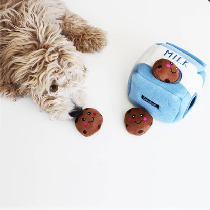 Zippy Burrow - Lait et biscuits - Jouet pour chien