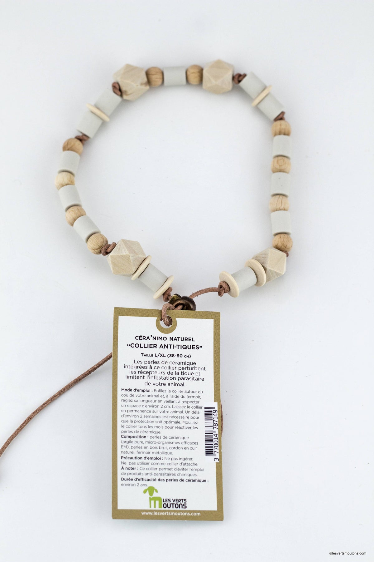 Collier Anti-tiques en cuir - XS à XL