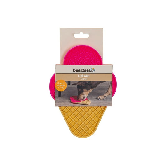 Beeztees - Tapis à lécher Glace Rose 21 x 15 cm