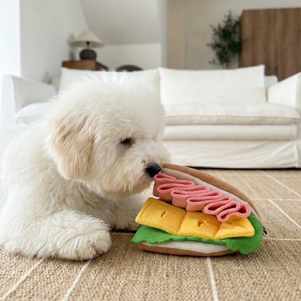 CHEWFFON Demi‑sandwich — Jouet interactif renifleur pour chien