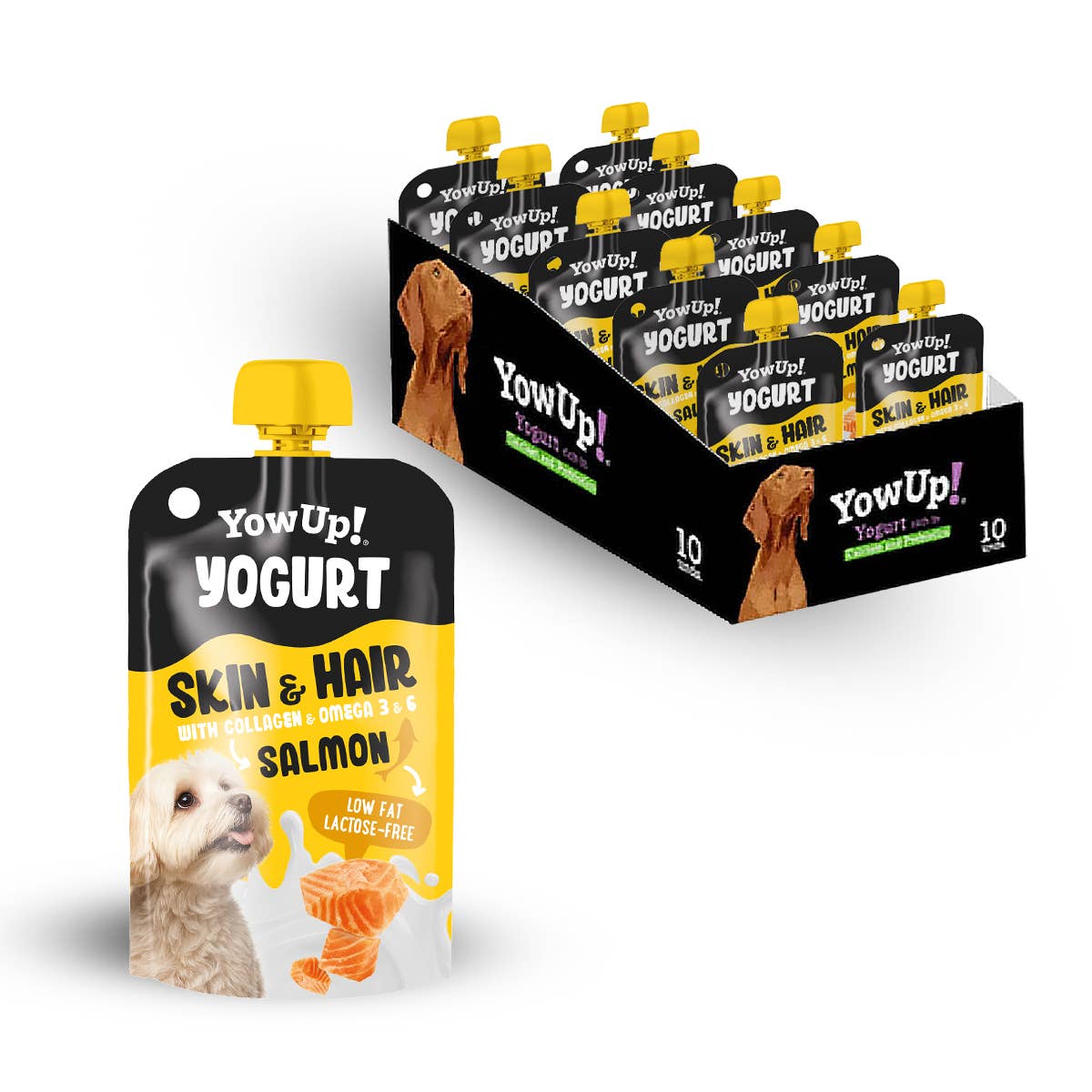 YowUp Yogurt peau et poils pour chiens (paquet de 10) - 0 % de matières grasses