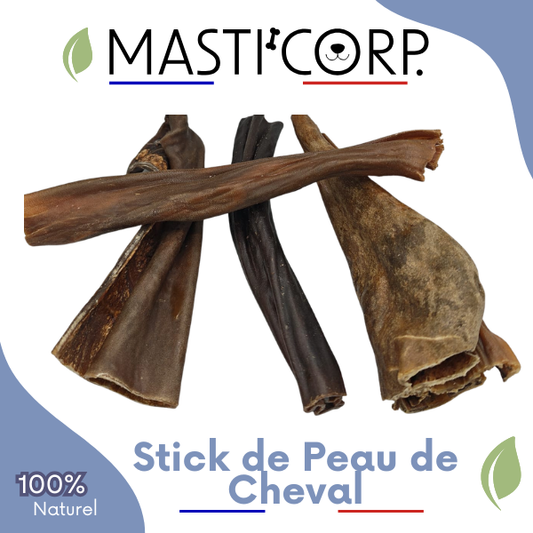 Peau de cheval 18cm - mastication naturelle chien