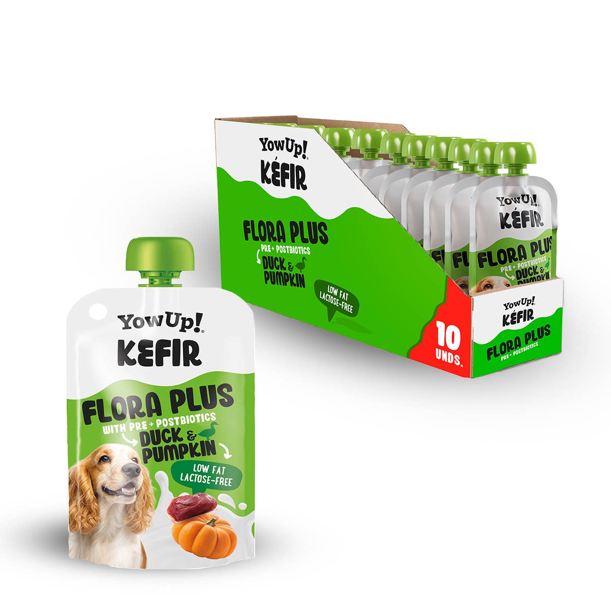 Yaourt kéfir pour chiens, courge & canard (pack de 10)