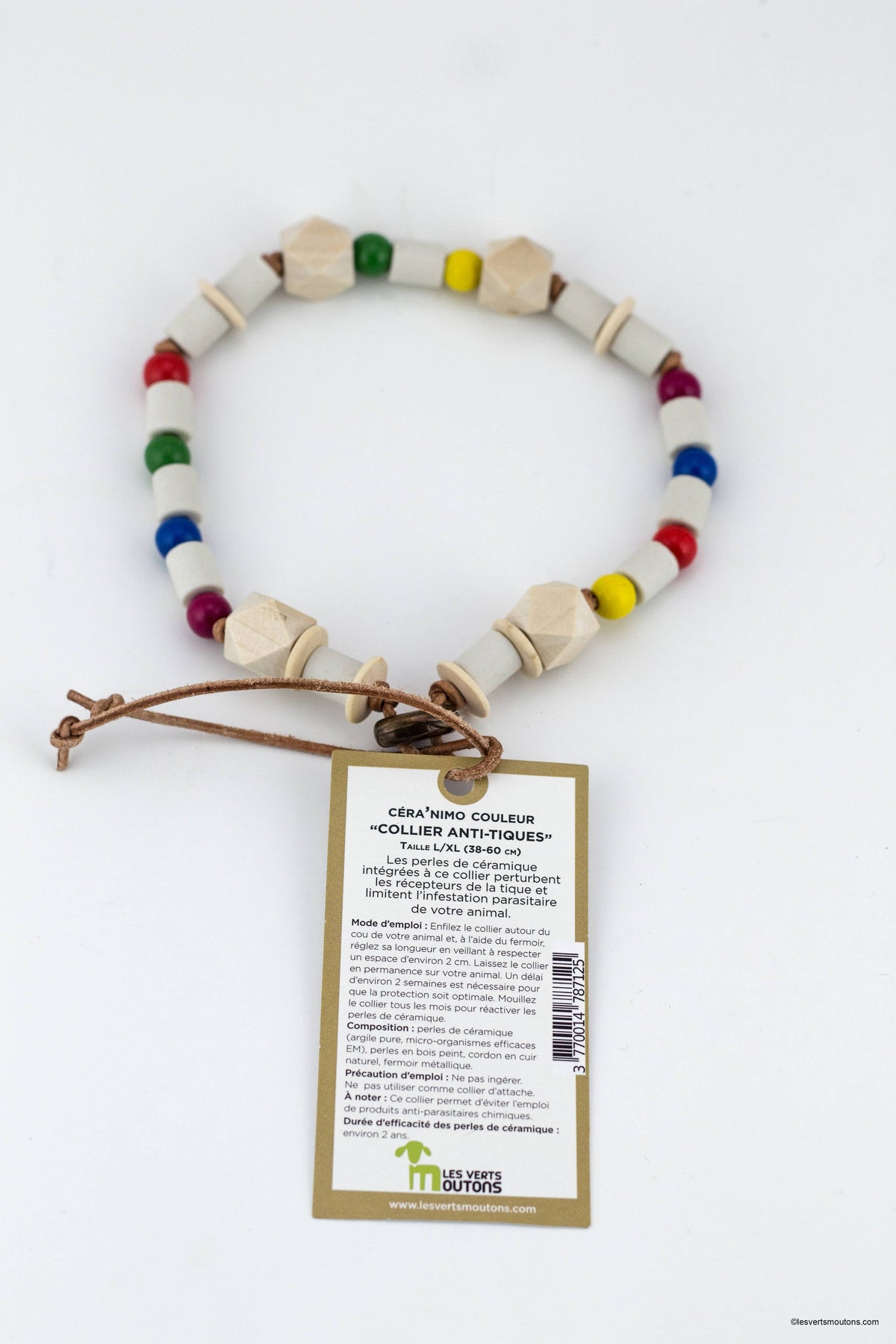 Collier Anti-tiques en cuir - XS à XL
